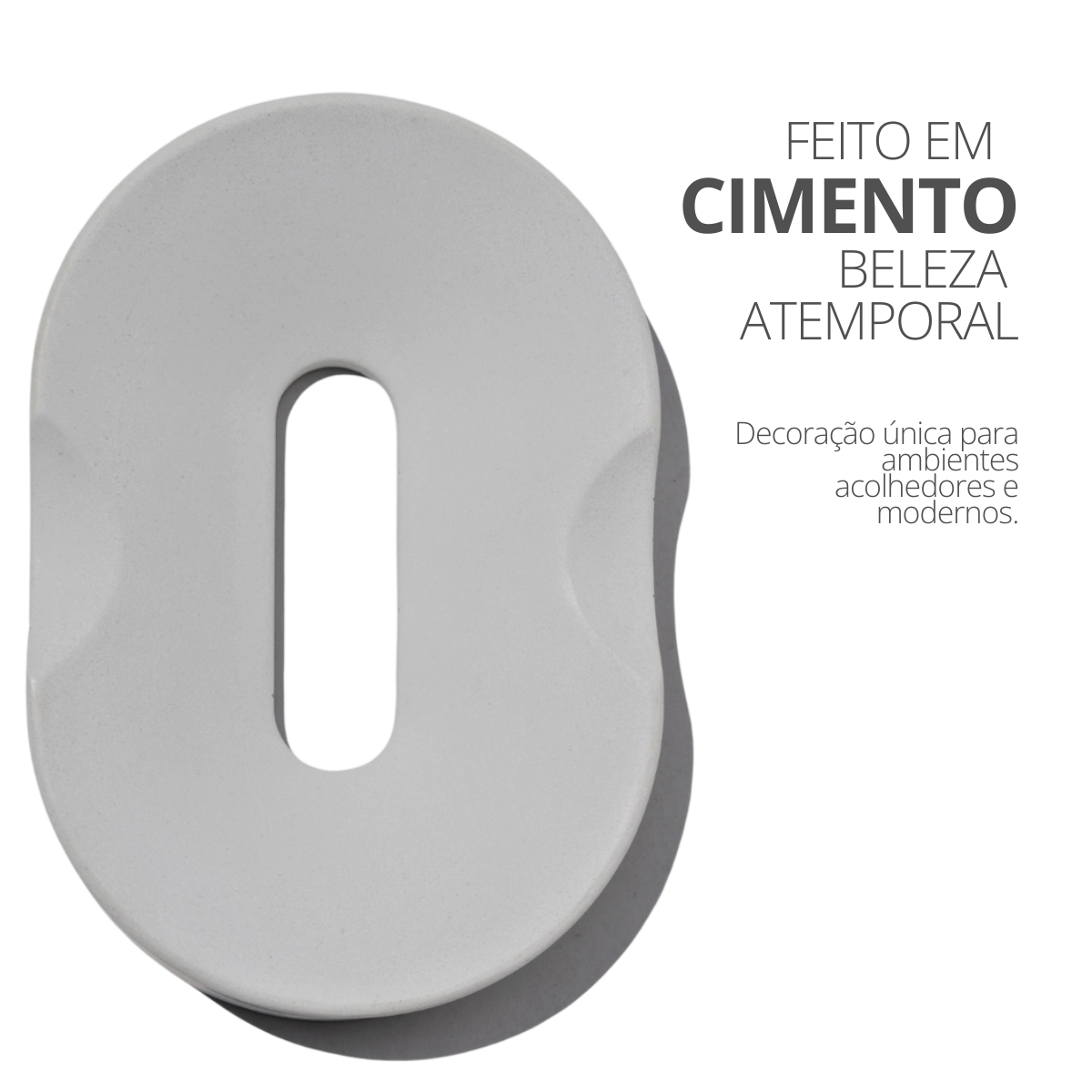 Saboneteira Porta Sabonete Banheiro Oval 11cm em Cimento - Branco