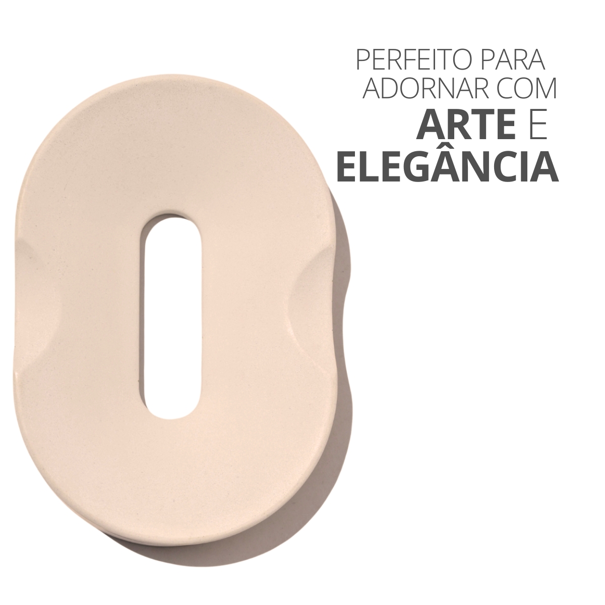 Saboneteira Porta Sabonete Banheiro Oval 11cm em Cimento - Branco