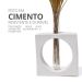 Vaso Decorativo Artesanal Solitário Quadrado 16,5cm Cimento - Amarelo