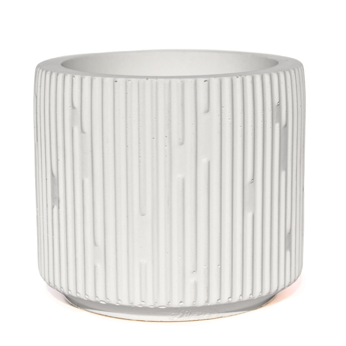 Vaso Decorativo Contemporâneo 7cm Em Cimento Artesanal  - Branco