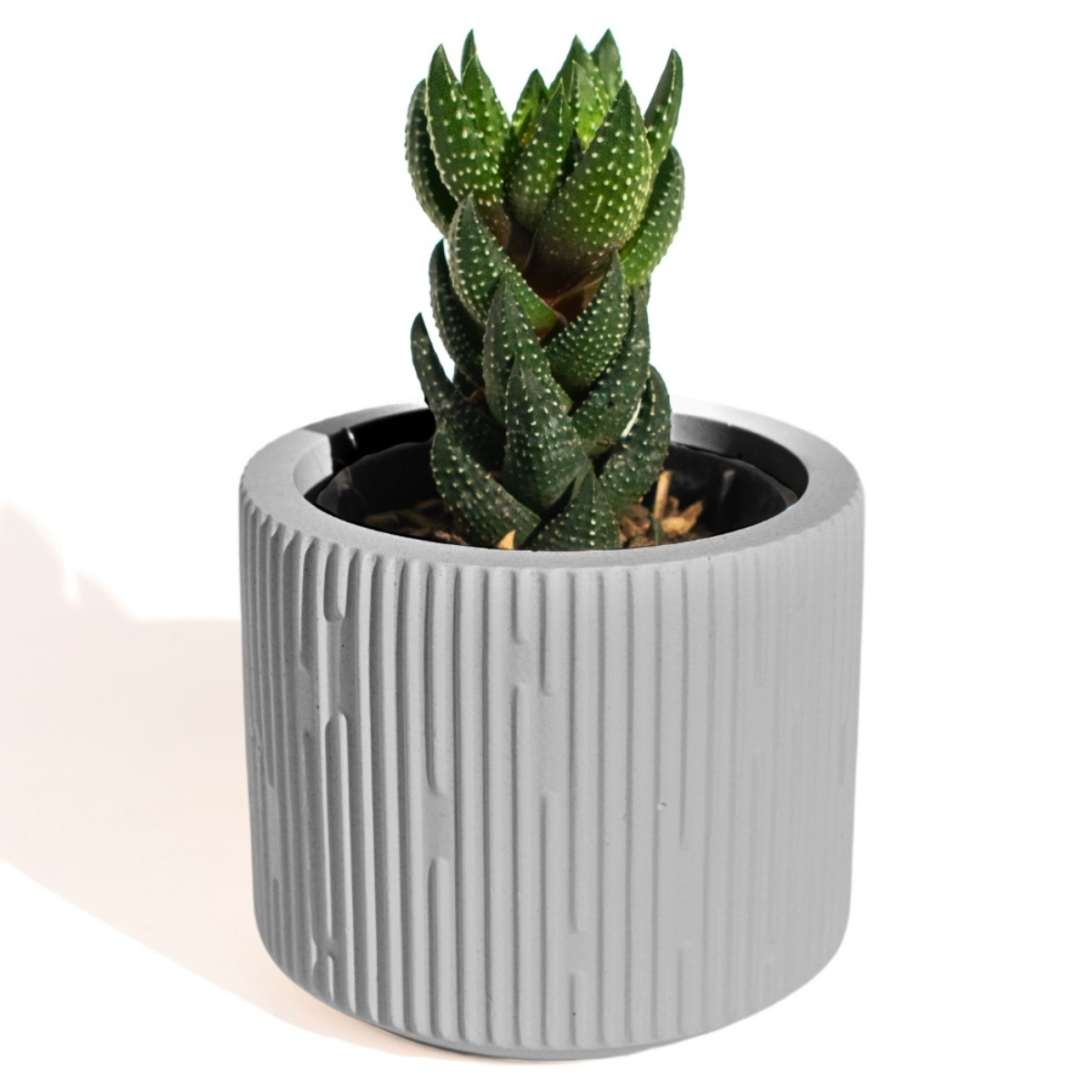 Vaso Decorativo Contemporâneo 7cm Em Cimento Artesanal  - Cinza