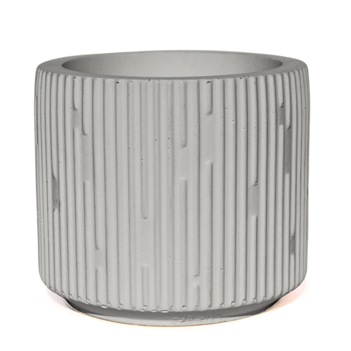 Vaso Decorativo Contemporâneo 7cm Em Cimento Artesanal  - Cinza
