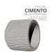 Vaso Decorativo Contemporâneo 7cm Em Cimento Artesanal  - Cinza