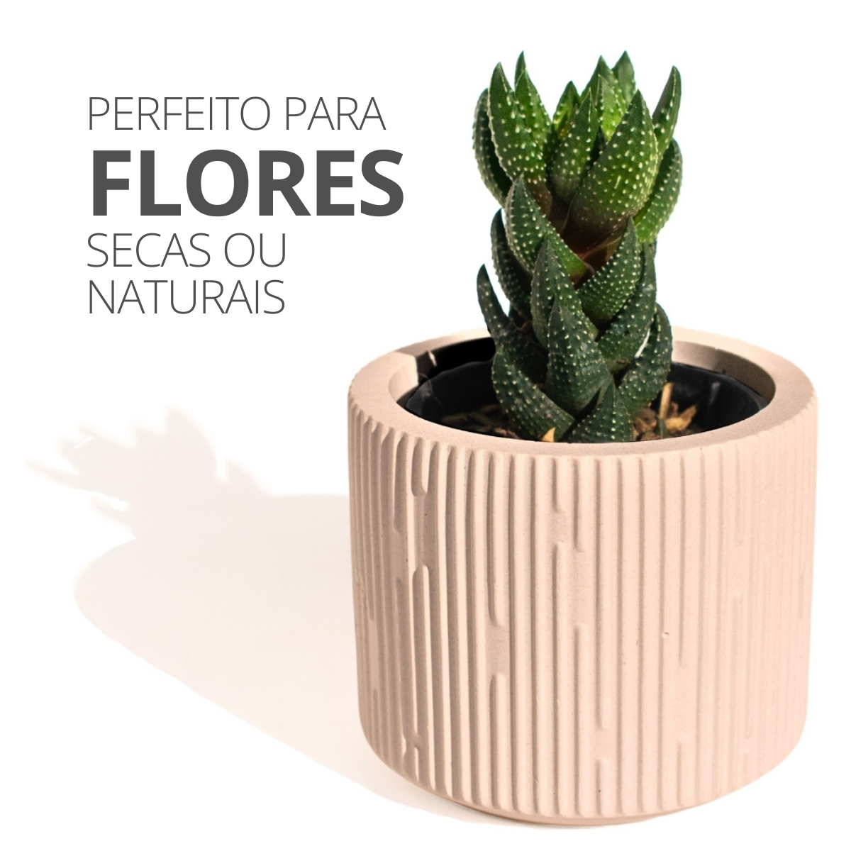 Vaso Decorativo Contemporâneo 7cm Em Cimento Artesanal  - Cinza