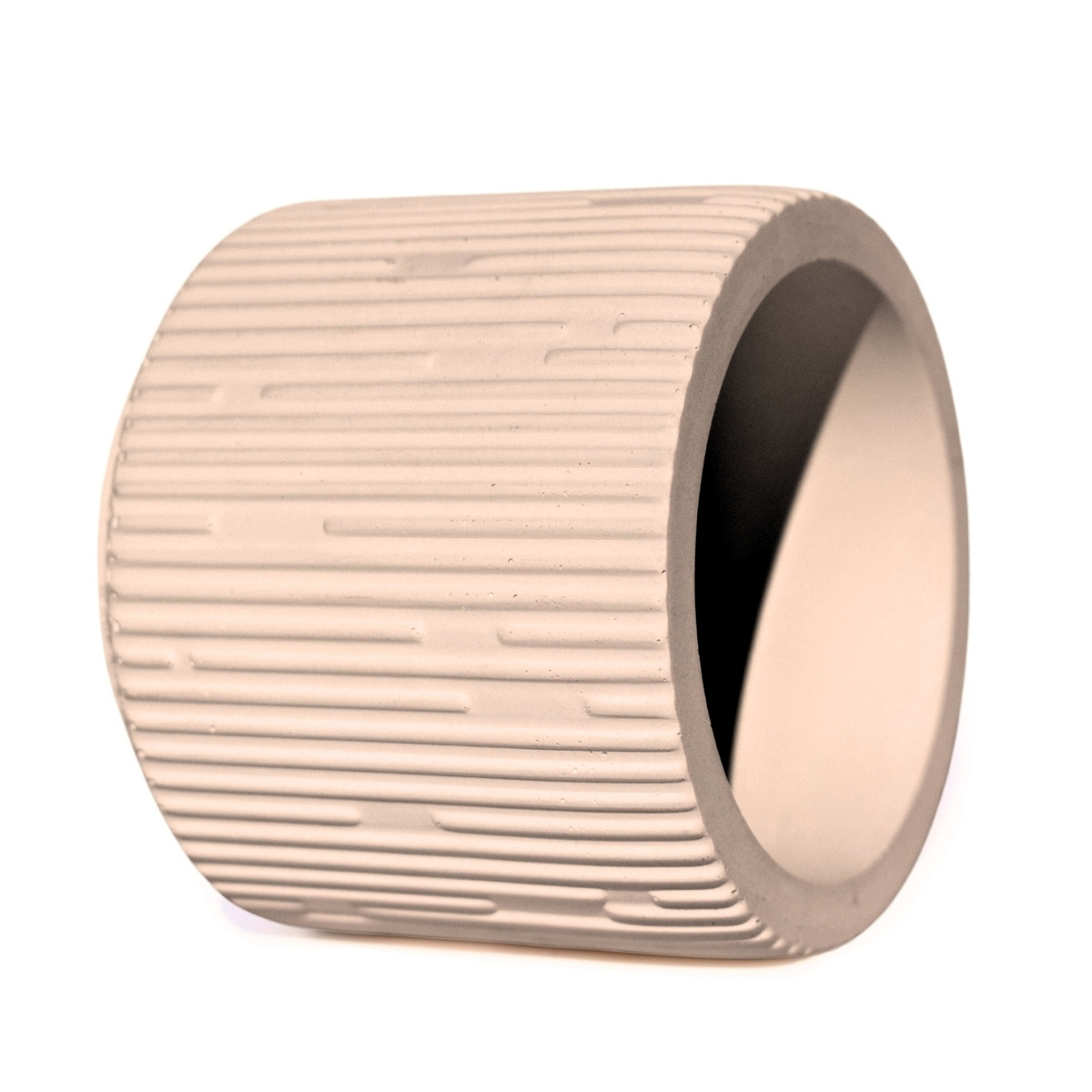 Vaso Decorativo Contemporâneo 7cm Em Cimento Artesanal  - Palha