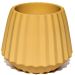 Vaso Decorativo Diamante Artesanal 10,5x13cm Em Cimento - Amarelo