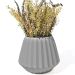 Vaso Decorativo Diamante Artesanal 10,5x13cm Em Cimento - Cinza