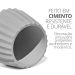 Vaso Decorativo Diamante Artesanal 10,5x13cm Em Cimento - Cinza