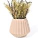 Vaso Decorativo Diamante Artesanal 10,5x13cm Em Cimento - Palha