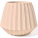 Vaso Decorativo Diamante Artesanal 10,5x13cm Em Cimento - Palha