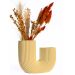 Vaso Decorativo Duplo Joana Artesanal 15cm em Cimento Artesanal - Amarelo
