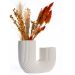 Vaso Decorativo Duplo Joana Artesanal 15cm em Cimento Artesanal - Branco
