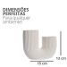 Vaso Decorativo Duplo Joana Artesanal 15cm em Cimento Artesanal - Branco