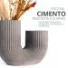 Vaso Decorativo Duplo Joana Artesanal 15cm em Cimento Artesanal - Cinza