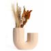 Vaso Decorativo Duplo Joana Artesanal 15cm em Cimento Artesanal - Palha