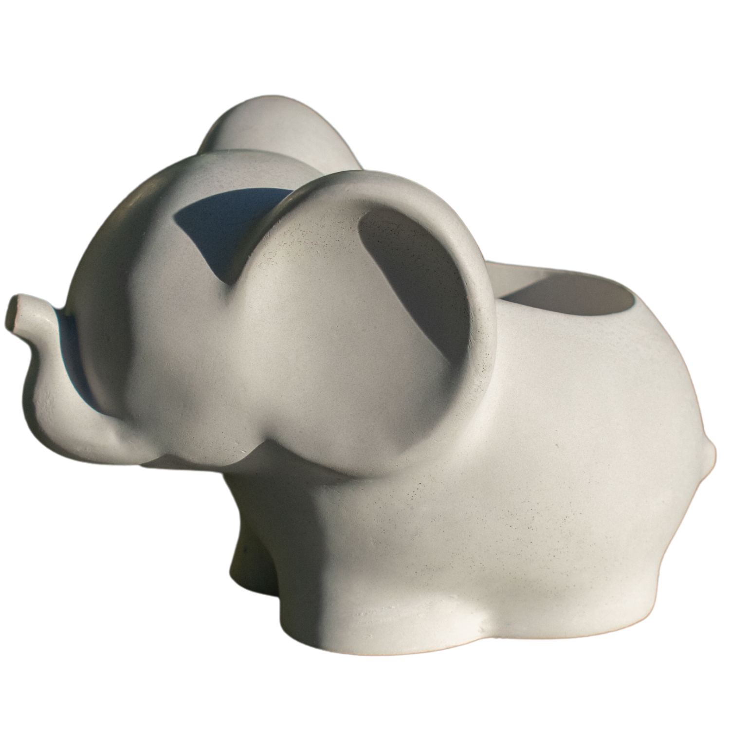 Vaso Decorativo Elefante 12cm Cimento Artesanal - Palha