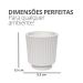 Vaso Decorativo Garrafa Grécia 9,5cm Cimento Artesanal - Branco
