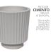 Vaso Decorativo Garrafa Grécia 9,5cm Cimento Artesanal - Branco