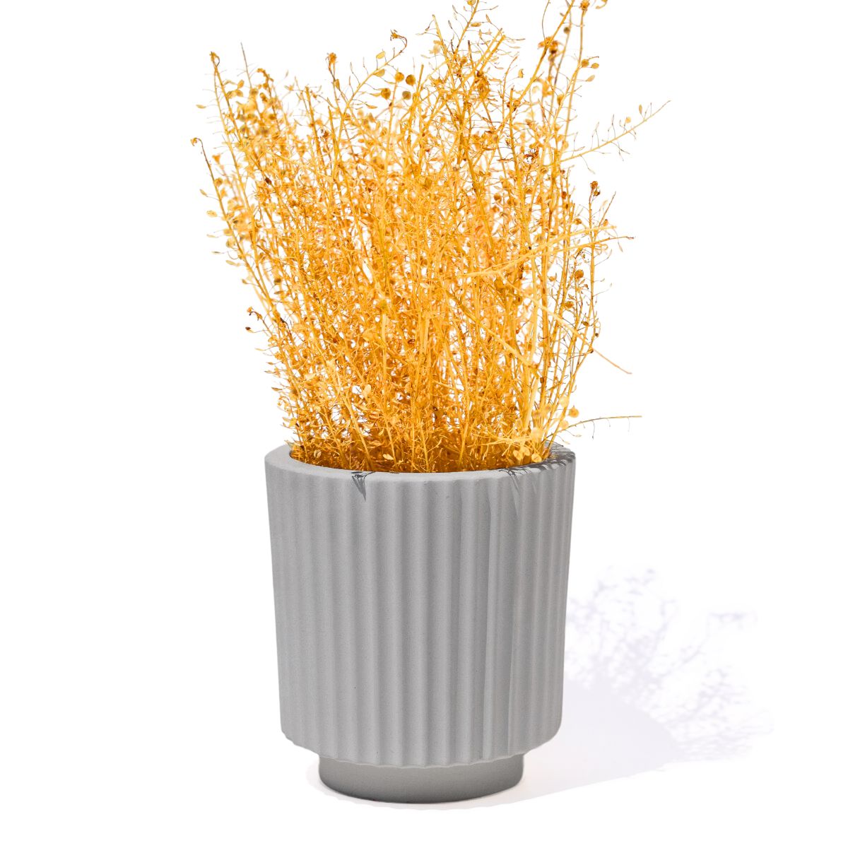 Vaso Decorativo Garrafa Grécia 9,5cm Cimento Artesanal - Cinza