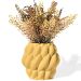 Vaso Decorativo Novelo 13cm em Cimento Artesanal Sala e Cozinha - Amarelo