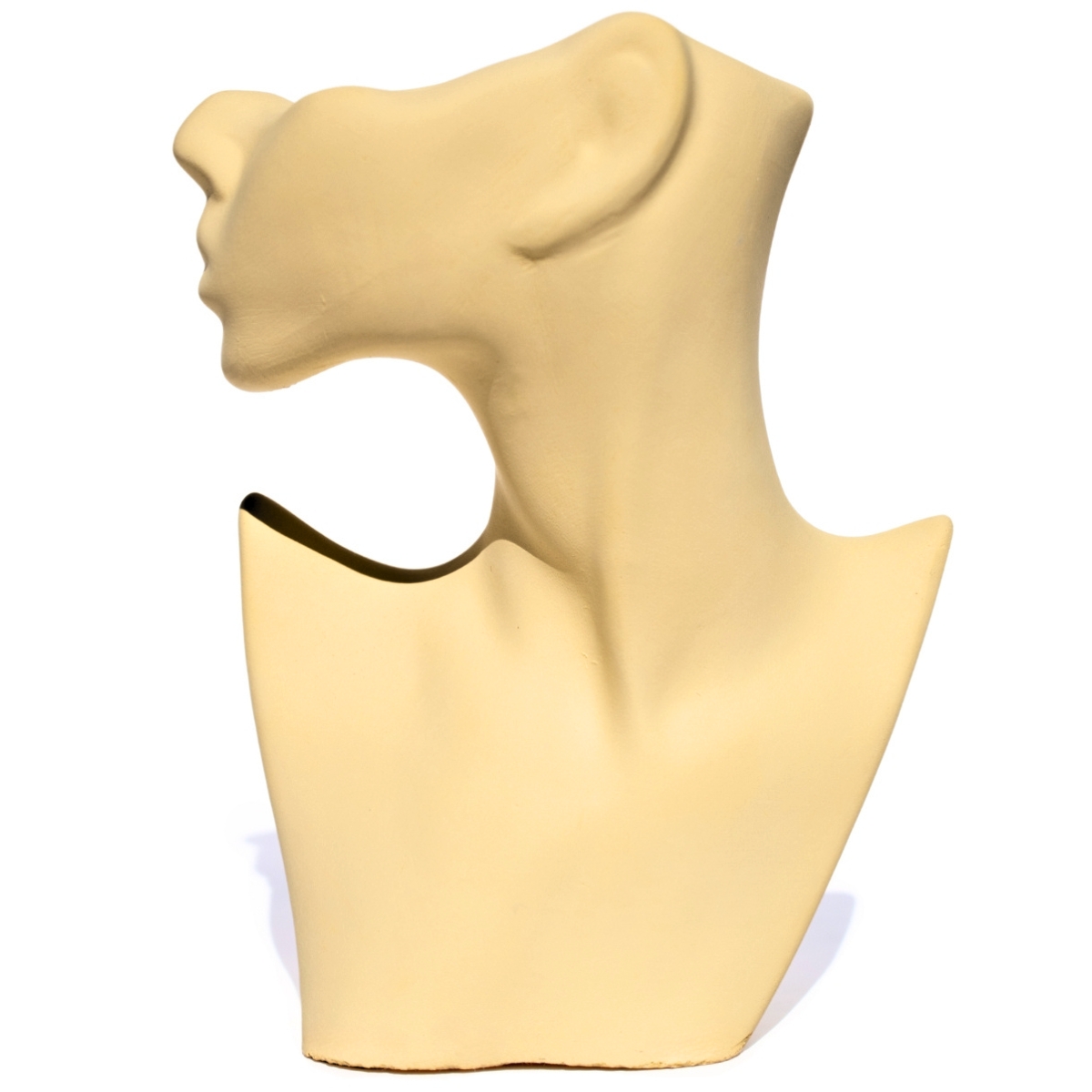Vaso Decorativo Perfil Rosto Artesanal Decoração Sala e Casa - Amarelo