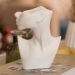 Vaso Decorativo Perfil Rosto Artesanal Decoração Sala e Casa - Branco