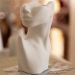 Vaso Decorativo Perfil Rosto Artesanal Decoração Sala e Casa - Cinza