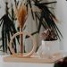 Vaso Decorativo Solitário Argola 16,5cm Artesanal em Cimento - Palha