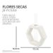 Vaso Decorativo Solitário Hexa 16,5cm Artesanal em Cimento - Branco