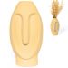 Vaso Decorativo Solitário Moai 18cm Artesanal Em Cimento - Amarelo