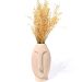 Vaso Decorativo Solitário Moai 18cm Artesanal Em Cimento - Palha