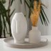 Vaso Decorativo Solitário Moai 18cm Artesanal Em Cimento - Palha