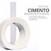Vaso Decorativo Solitário Redondo 16,5cm Artesanal em Cimento - Branco