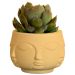 Vaso Decorativo Tarsila 10cm Artesanal Em Cimento - Amarelo