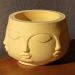 Vaso Decorativo Tarsila 10cm Artesanal Em Cimento - Amarelo
