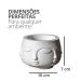 Vaso Decorativo Tarsila 10cm Artesanal Em Cimento - Branco