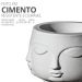 Vaso Decorativo Tarsila 10cm Artesanal Em Cimento - Branco