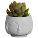 Vaso Decorativo Tarsila 10cm Artesanal Em Cimento - Cinza