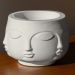 Vaso Decorativo Tarsila 10cm Artesanal Em Cimento - Cinza