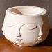 Vaso Decorativo Tarsila 10cm Artesanal Em Cimento - Palha