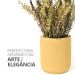 Vaso Decorativo Texturizado 10cm em Cimento Artesanal - Palha