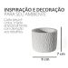 Vaso Decorativo Texturizado 9cm em Cimento Artesanal - Cinza