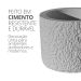 Vaso Decorativo Texturizado 9cm em Cimento Artesanal - Cinza