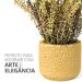 Vaso Decorativo Texturizado 9cm em Cimento Artesanal - Cinza