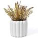Vaso Decorativo Tulipa 8cm Artesanal em Cimento - Branco