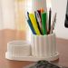 Vaso Decorativo Tulipa 8cm Artesanal em Cimento - Cinza