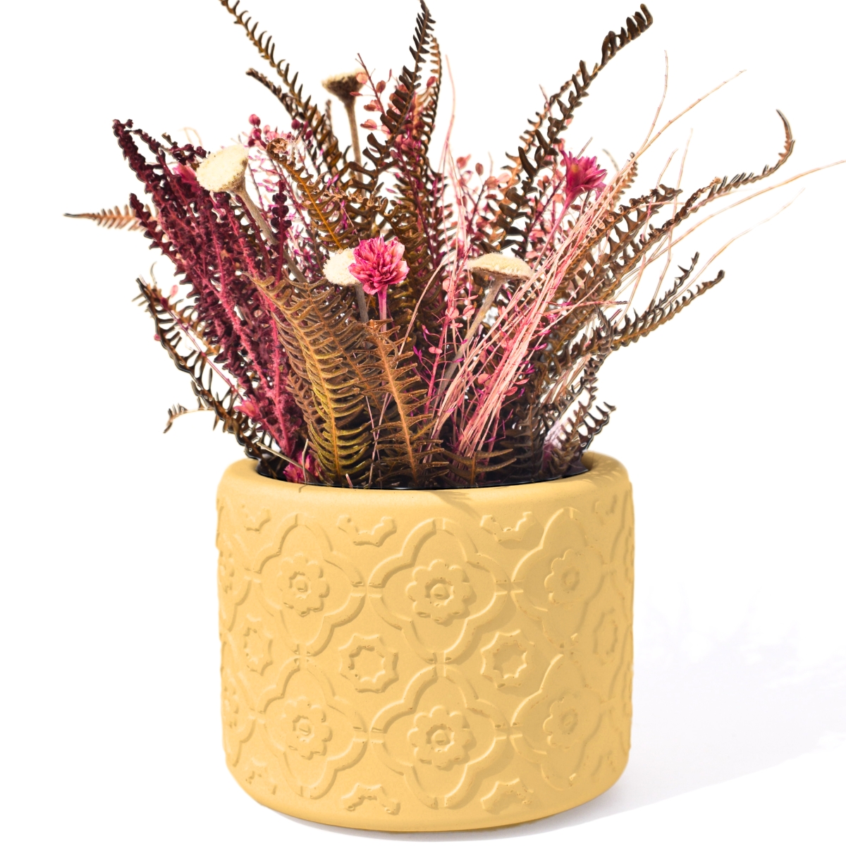 Vaso Estados Artesanal Decor 10cm Rio de Janeiro em Cimento - Amarelo