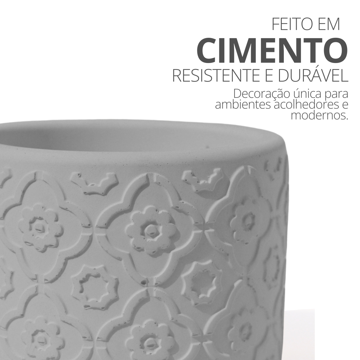 Vaso Estados Artesanal Decor 10cm Rio de Janeiro em Cimento - Azul