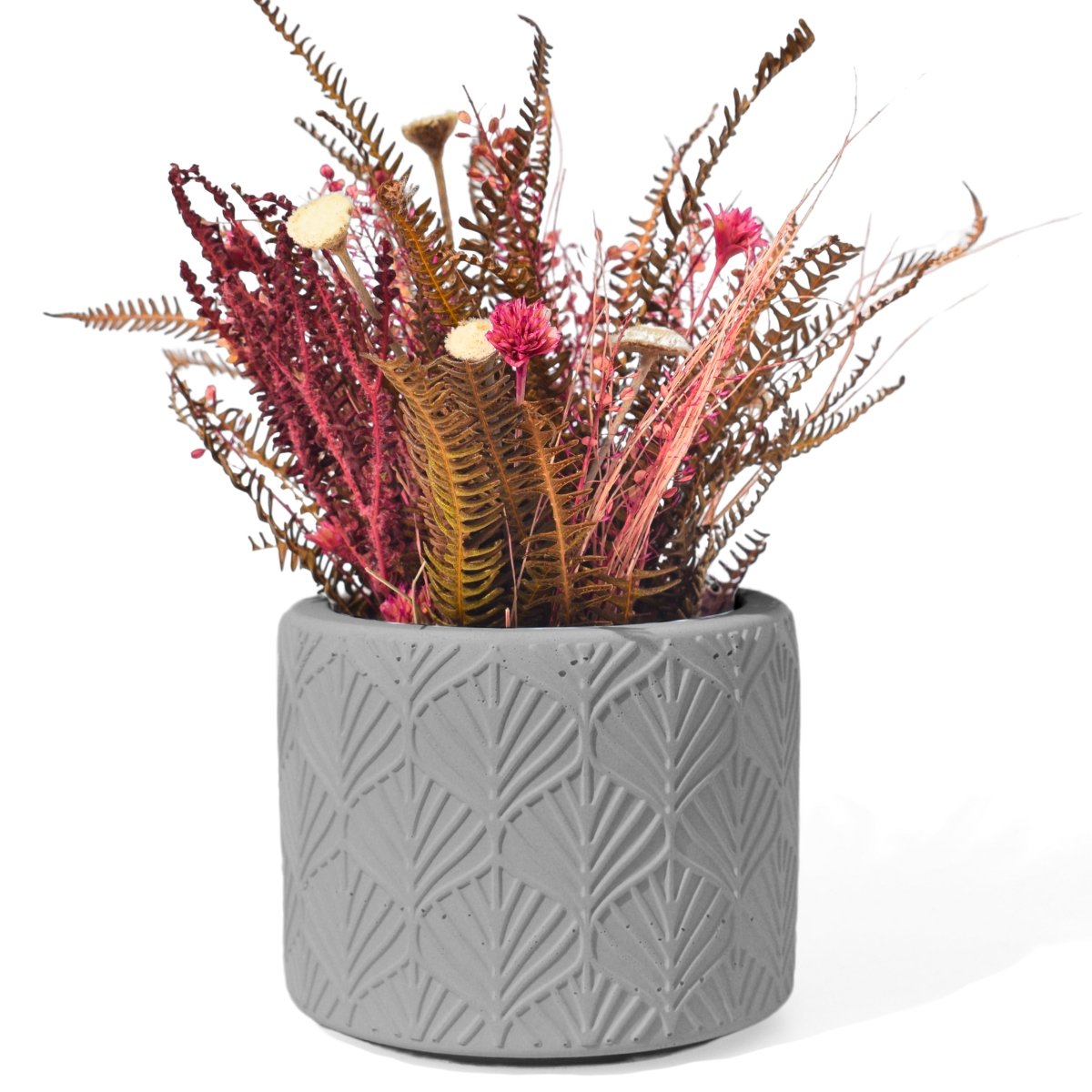 Vaso Estados Artesanal Decorativo 10cm Amazonas em Cimento - Cinza