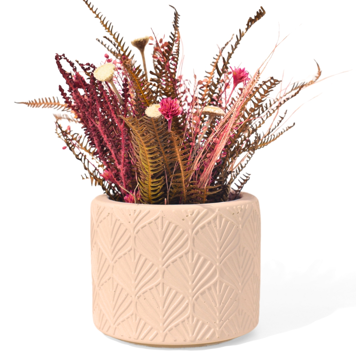 Vaso Estados Artesanal Decorativo 10cm Amazonas em Cimento - Palha